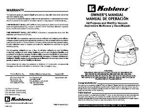 Manual de uso Koblenz WD-341 K2R US Aspirador