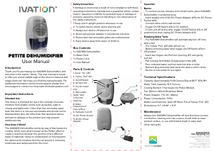 Manual Ivation IVADM10 Dehumidifier