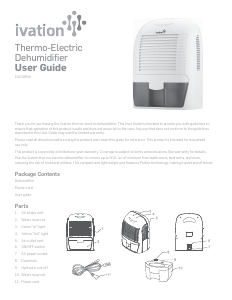 Manual Ivation IVAGDM30 Dehumidifier