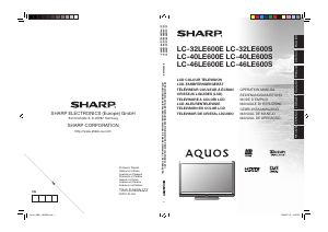 Manuale Sharp AQUOS LC-32LE600E LCD televisore