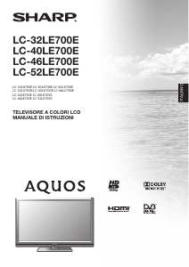 Manuale Sharp AQUOS LC-32LE700E LCD televisore
