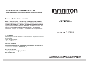 Manual de uso Infiniton CL-1575 NF Refrigerador