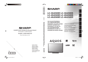 Manuale Sharp AQUOS LC-40LE600E LCD televisore