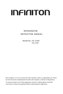 Manual de uso Infiniton FG-1720S Refrigerador