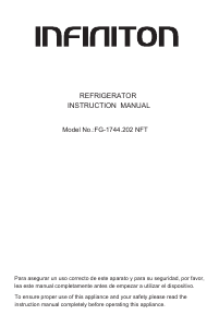 Manual de uso Infiniton FG-1744.202 NFT Frigorífico combinado