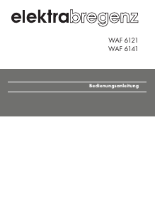 Bedienungsanleitung Elektra Bregenz WAF 6121 Waschmaschine