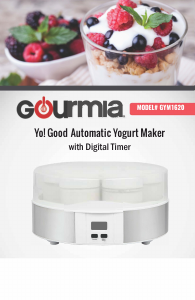 Manual Gourmia GYM1620 Yoghurt Maker