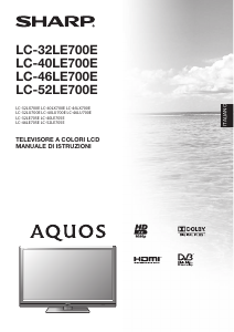 Manuale Sharp AQUOS LC-40LE700E LCD televisore