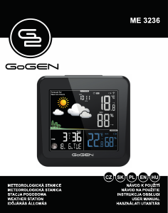 Handleiding GoGEN ME 3236 Weerstation