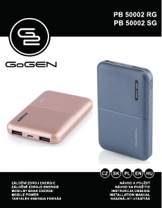 Manual GoGEN PB50002SG Portable Charger