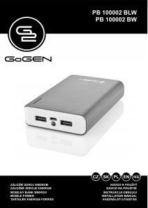 Manual GoGEN PB100002BW Portable Charger