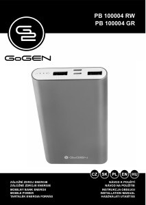 Manual GoGEN PB100004RW Portable Charger