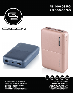 Manual GoGEN PB100006SG Portable Charger