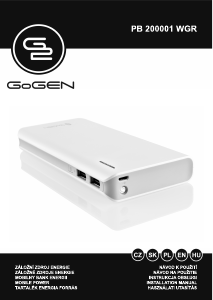 Használati útmutató GoGEN PB200001WGR Hordozható töltő