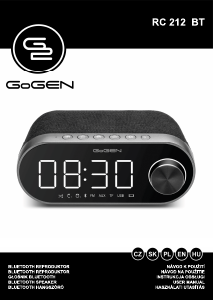 Handleiding GoGEN RC 212 BT Wekkerradio