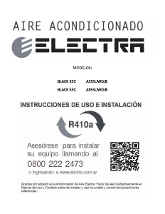 Manual de uso Electra AS55UWDJB Aire acondicionado