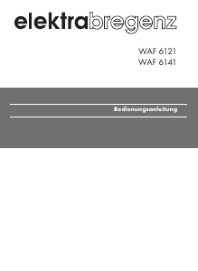 Bedienungsanleitung Elektra Bregenz WAF 6141 Waschmaschine