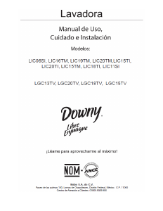 Manual de uso Easy LIC15TM Lavadora