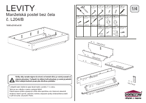 Manuál Domestav Levity (180x200) Rám postele