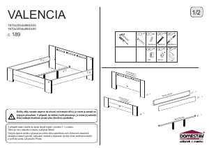Manuál Domestav Valencia (180x200) Rám postele