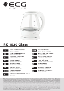 Használati útmutató ECG RK 1520 Glass Vízforraló