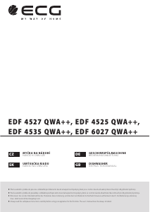 Handleiding ECG EDF 4525 QWA++ Vaatwasser