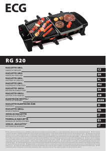 Használati útmutató ECG RG 520 Raclette grillsütő