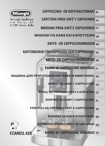 Handleiding DeLonghi ECAM23.420.SB Espresso-apparaat