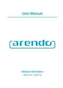 Manual de uso Arendo 302704 Batidor de leche