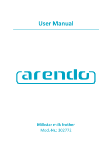 Manual de uso Arendo 302772 Batidor de leche