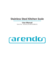 Manual de uso Arendo 303591 Báscula de cocina