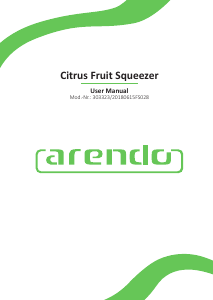 Manual Arendo 303323 Citrus Juicer