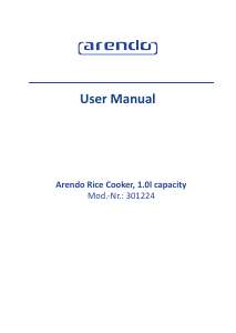 Manual de uso Arendo 301224 Arrocera