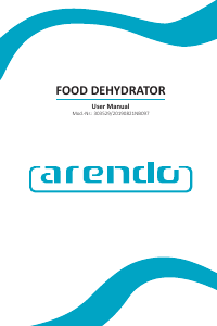 Manual Arendo 303529 Food Dehydrator