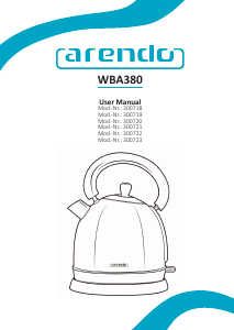 Manual de uso Arendo 300718 Hervidor