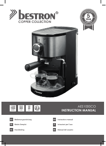 Manual de uso Bestron AES1000CO Máquina de café espresso