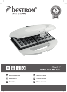 Manual Bestron ASW401P Waffle Maker