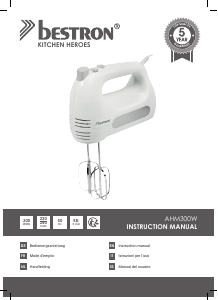 Handleiding Bestron AHM300W Handmixer