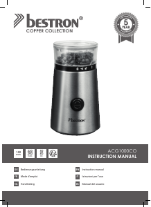 Manual Bestron ACG1000CO Coffee Grinder