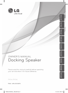 Manual LG PA36 Speaker Dock