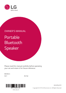 Manual LG PK7 Speaker