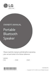 Manual LG PH4 Speaker