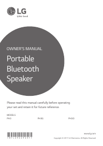 Manual LG PH3G Speaker