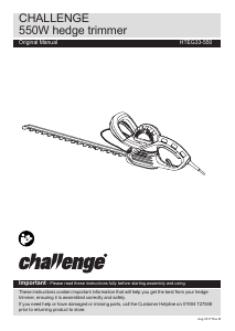 Manual Challenge HTEG33C-550 Hedgecutter