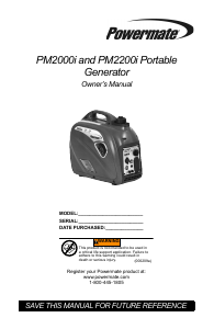Manual de uso Powermate PM2200i Generador