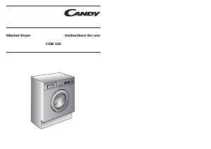 Manual Candy CDB 115-80 Washer-Dryer