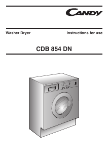 Handleiding Candy CDB 854DN-80 Was-droog combinatie