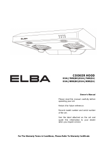 Manual Elba ESH-J9095(SS) Cooker Hood
