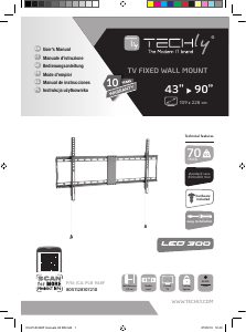 Manuale Techly ICA-PLB 948F Supporto da parete