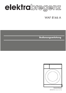 Bedienungsanleitung Elektra Bregenz WAF 8146 A Waschmaschine